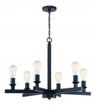 Craftmade 53126-FB - Chicago 6 Light Chandelier in Flat Black