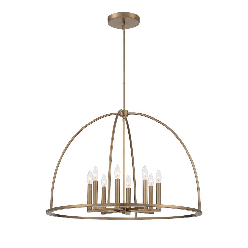 Abbott 8 Light Vibrant Gold Chandelier