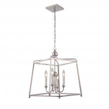 Crystorama 2245-PN_NOSHADE - Libby Langdon Sylvan 4 Light Polished Nickel Lantern Chandelier