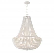 Crystorama 609-MT - Rylee 8 Light Matte White Chandelier