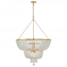 Crystorama 612-GA - Rylee 12 Light Antique Gold Chandelier