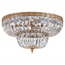 Crystorama 724-OB-CL-S - Crystorama 6 Light Swarovski Strass Crystal Olde Brass Flush Mount