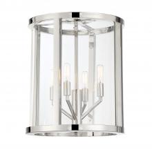 Crystorama DEV-B8004-PN_CEILING - Libby Langdon Devon 4 Light Polished Nickel Semi Flush Mount