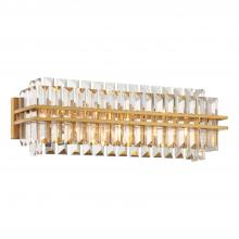 Crystorama HAY-1413-AG - Hayes 4 Light Aged Brass Bathroom Vanity