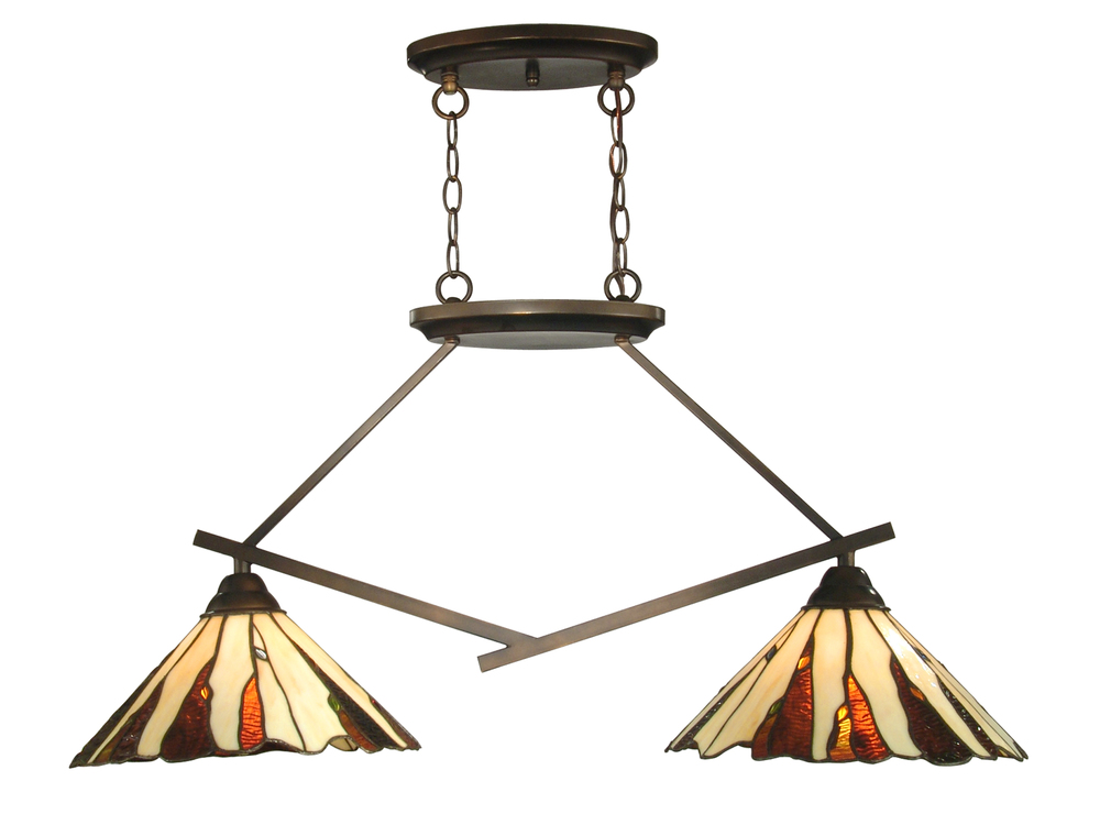 Ripley 2-Light Tiffany Island Fixture