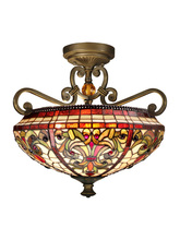 Dale Tiffany TH13090 - Baroque Tiffany Semi Flush Mount