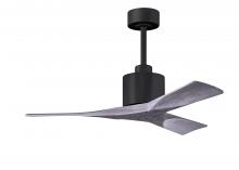 Matthews Fan Company NK-BK-BW-42 - Nan 6-speed ceiling fan in Matte Black finish with 42” solid barn wood tone wood blades