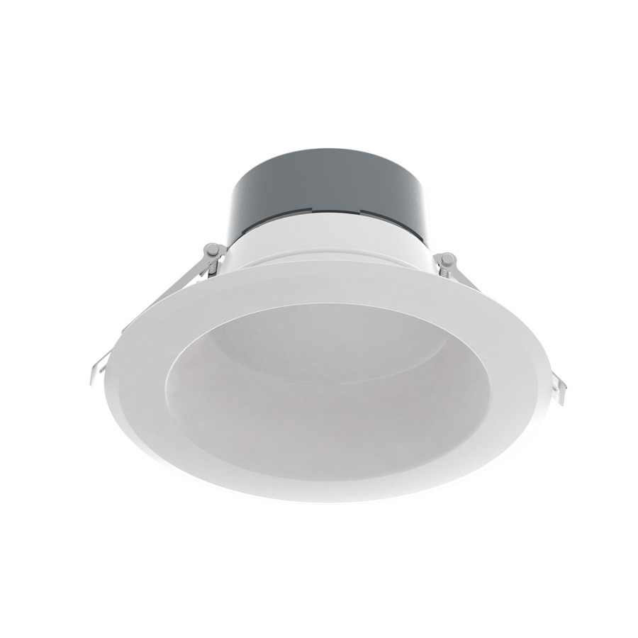 CDL 8" ROUND 25/29/33W 2400/2700/3000LM 90CRI 4CCT 120-277V 0-10V DIM WHITE SMOOTH W/LCB