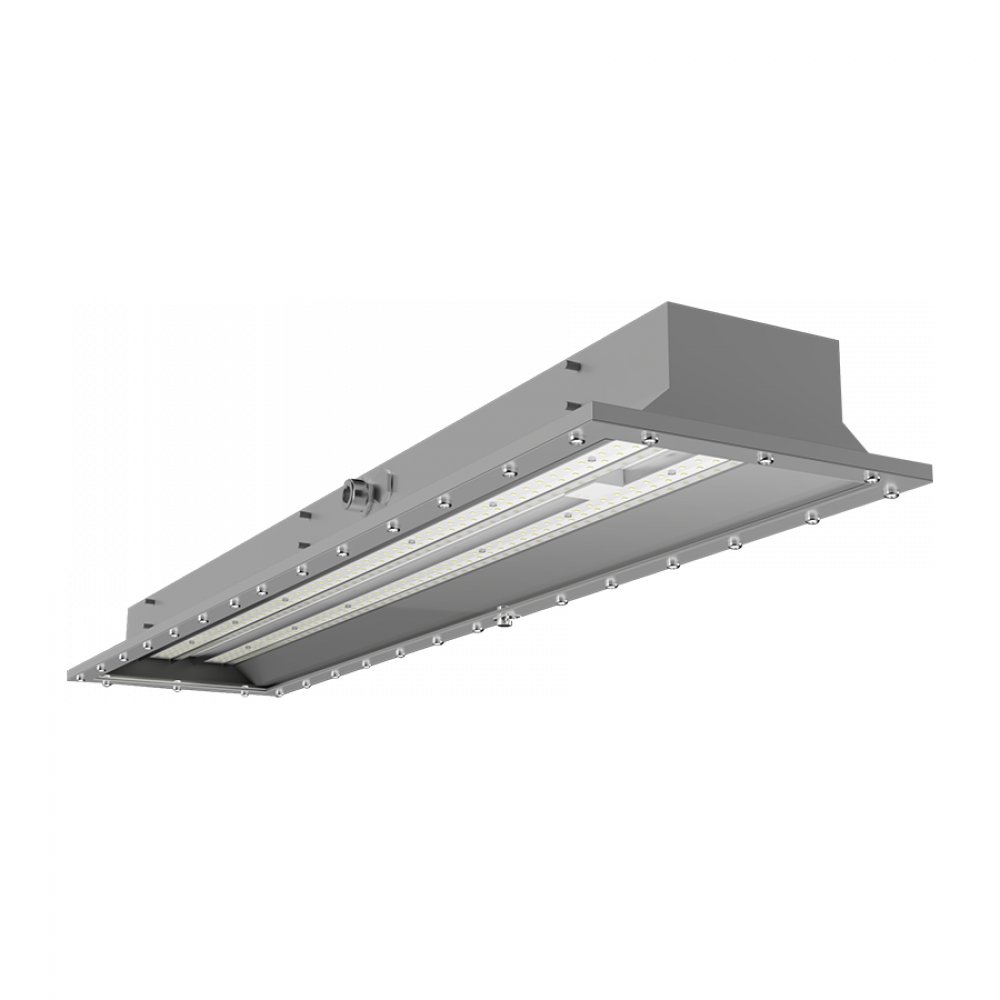 HAZARDOUS LOCATION 1X4 60W 5000K PENDANT CEILING MOUNT WITH BATTERY BACKUP GRAY