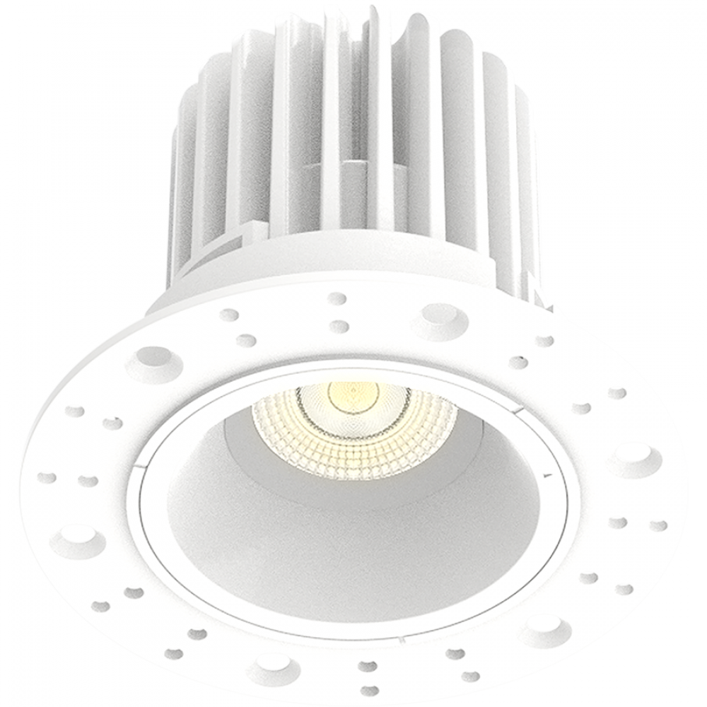 TRIMLESS 2IN ROUND TRIAC 9W 550LM CRI90 5CCT 38D WHITE SMOOTH