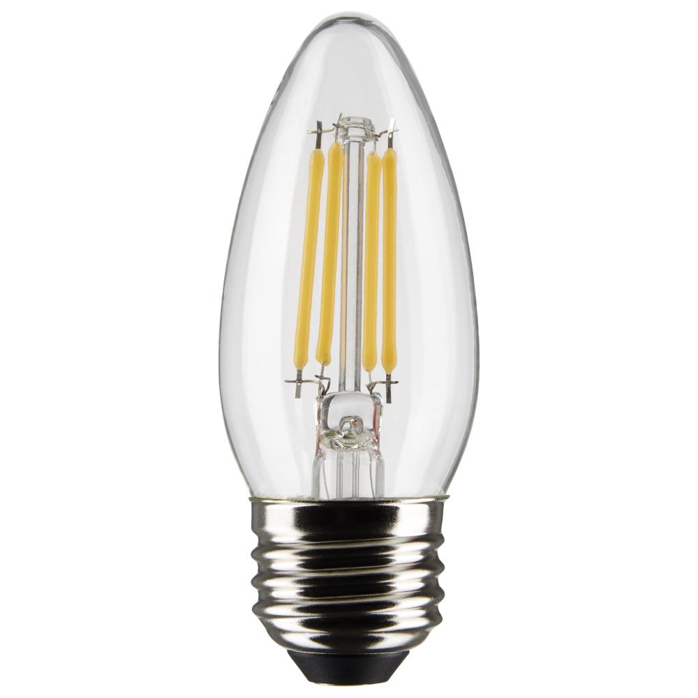 5.5 Watt B11 LED; Clear; Medium base; 90 CRI; 2700K; 120 Volt