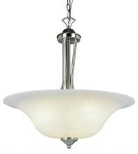 Trans Globe 9284 BN - Aspen Collection 3-Light, Metal Ribbon Arms, Reverse Glass Bell Indoor Pendant