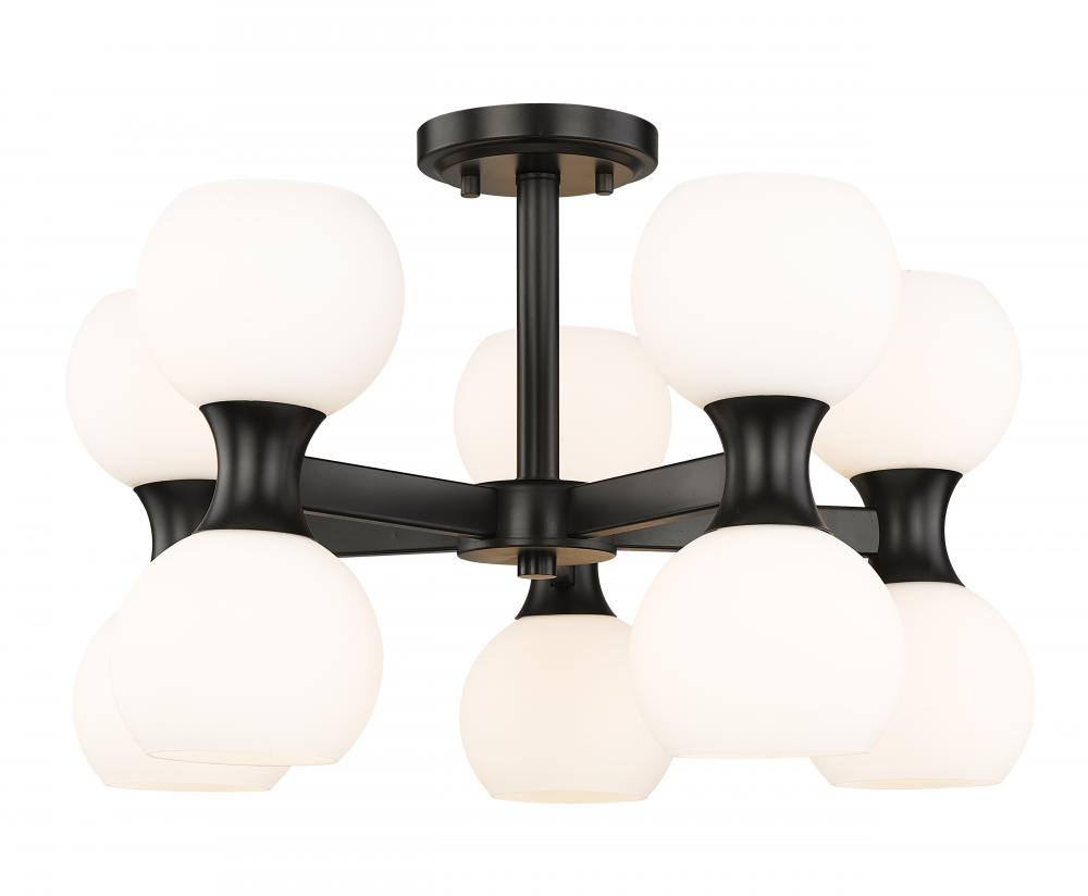 10 Light Semi Flush Mount