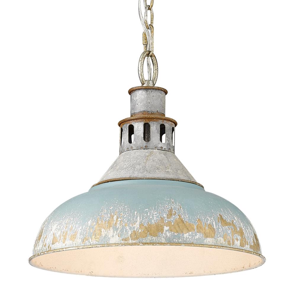 Kinsley Large Pendant in Aged Galvanized Steel