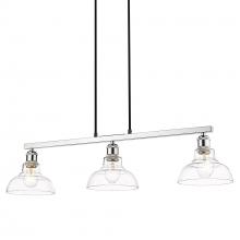 Golden 0305-LP CH-CLR - Carver Linear Pendant in Chrome