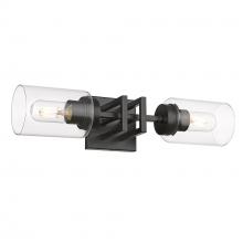 Golden 6070-2W BLK-BLK - Tribeca 2 Light Wall Sconce in Matte Black