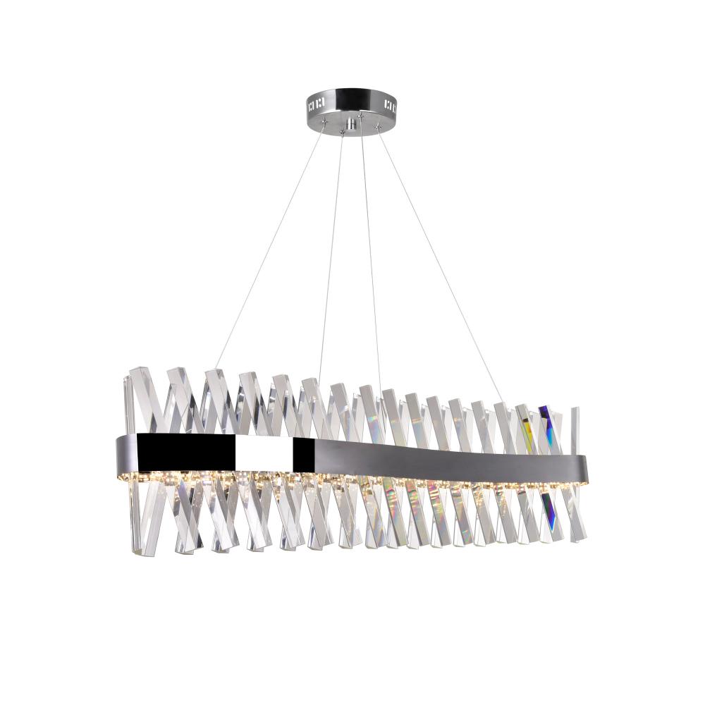 Glace LED Chandelier With Chrome Finish