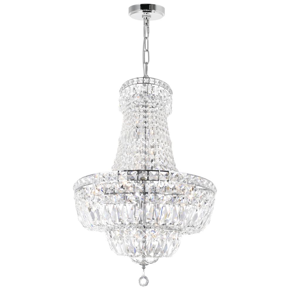 Stefania 17 Light Down Chandelier With Chrome Finish