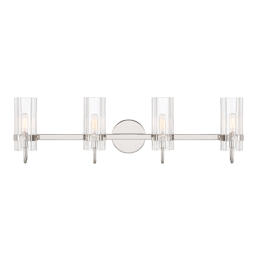 Brook 3 Light Vanity in Polished Nickel