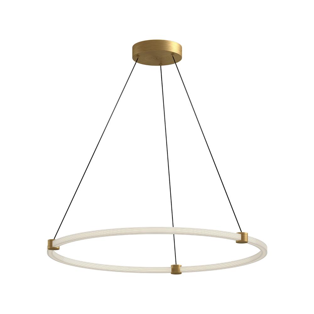 Bruni 32-in Brushed Gold LED Pendant