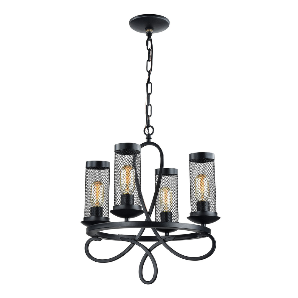 4-Light 18" Ring Styled Chandelier