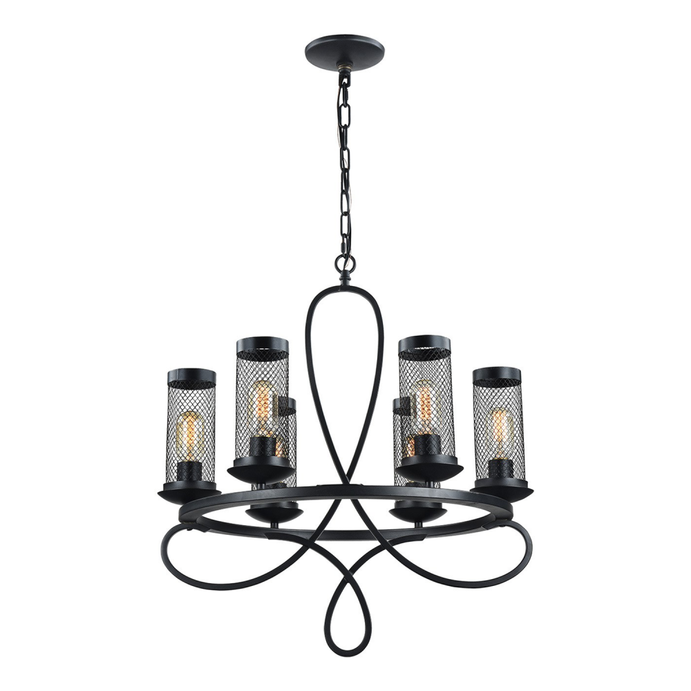 6-Light 23" Ring Styled Chandelier