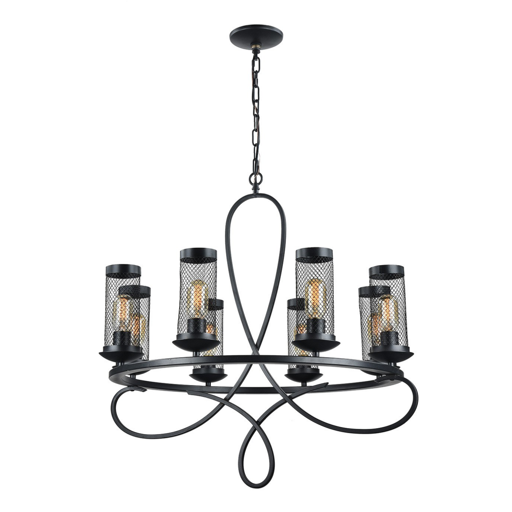 8-Light 29" Ring Styled Chandelier