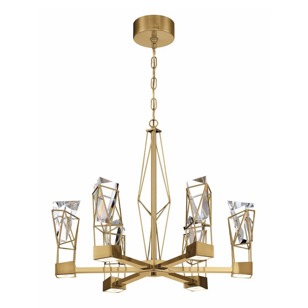 Duo 6-Light LED 24" Geometric Armed Chandelier