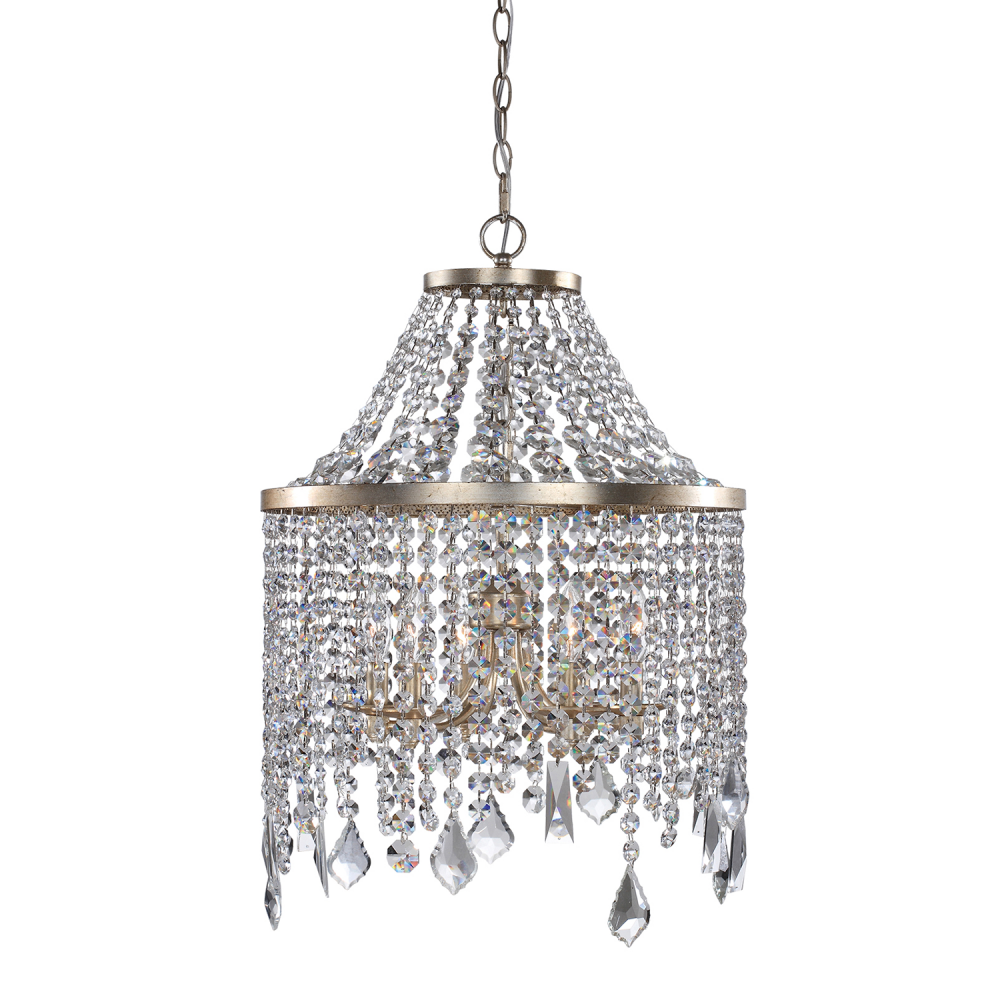 6-Light 19" Crystal Mini Chandelier