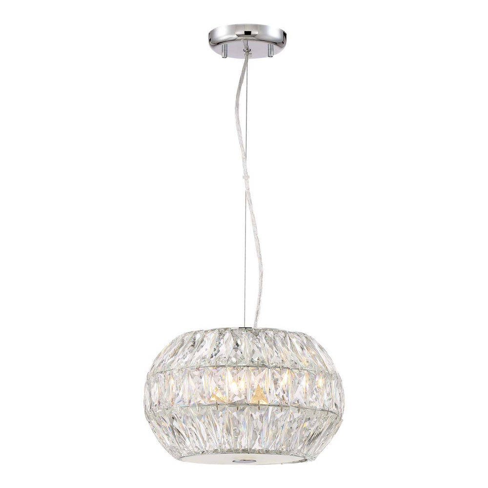 6-Light 16" Crystal Drum Pendant