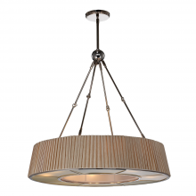 ZEEV Lighting CD10105-8-PN - 8-Light 31" Pleated Fabric Shade Chandelier