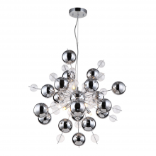 ZEEV Lighting CD10140-8-CH - 8-Light 24" Glass Globe Sputnik Chandelier