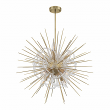 ZEEV Lighting CD10266-8-AGB - 8-Light 24" Decorative Sputnik Aged Brass Chandelier