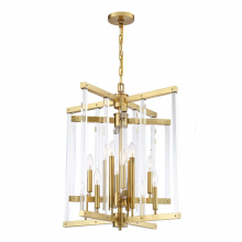 ZEEV Lighting CD10294-12-PB - 12-Light 24" Geometric Polished Brass Chandelier