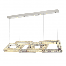 ZEEV Lighting CD10325-8-PN - 8-Light 67" Rectangular Chain Linked Linear Polished Nickel Chandelier