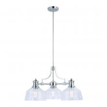 Vaxcel International H0220 - Beloit 3L Chandelier Satin Nickel