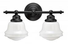 Vaxcel International W0168 - Huntley 2L Vanity Milk Glass Oil Rubbed Bronze