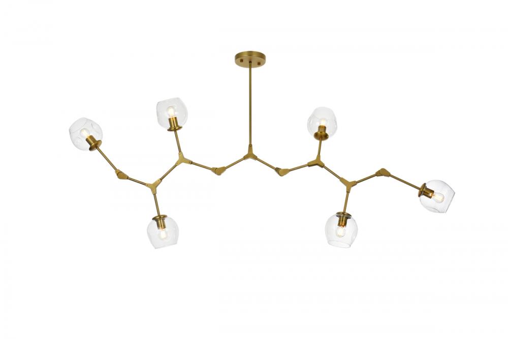 Cavoli 70 Inch Chandelier in Brass