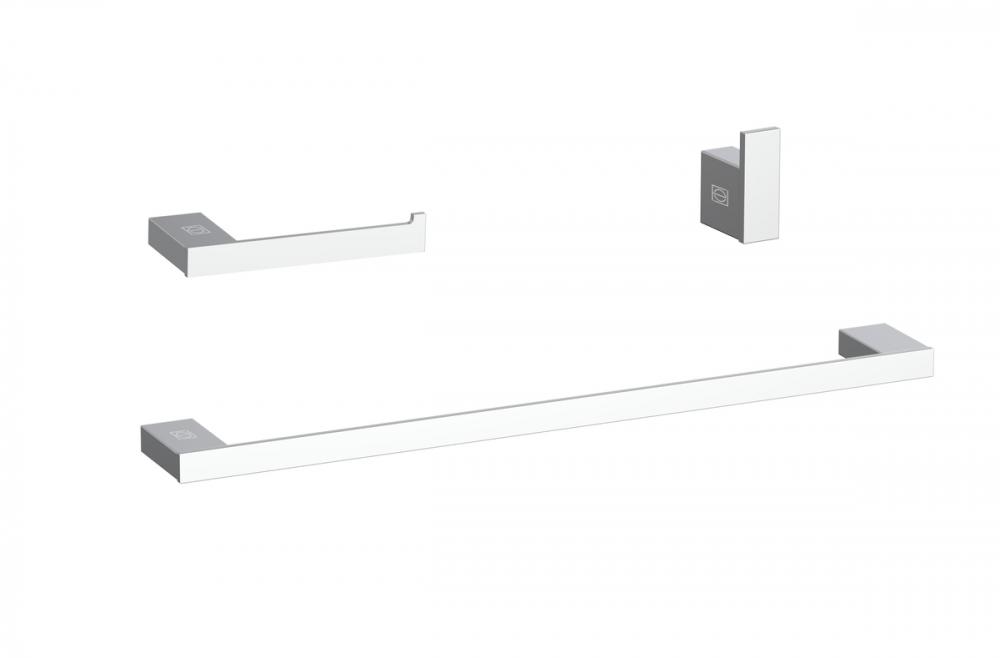 Sofia 3-piece Bathroom Hardware Set in Chrome