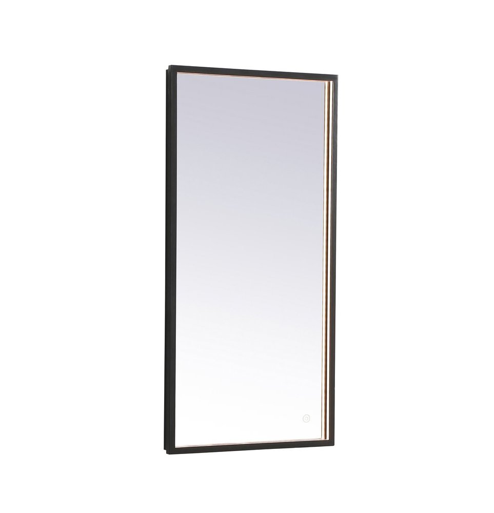 Pier 48 inch LED mirror with adjustable color temperature 3000K/4200K/6400K in black