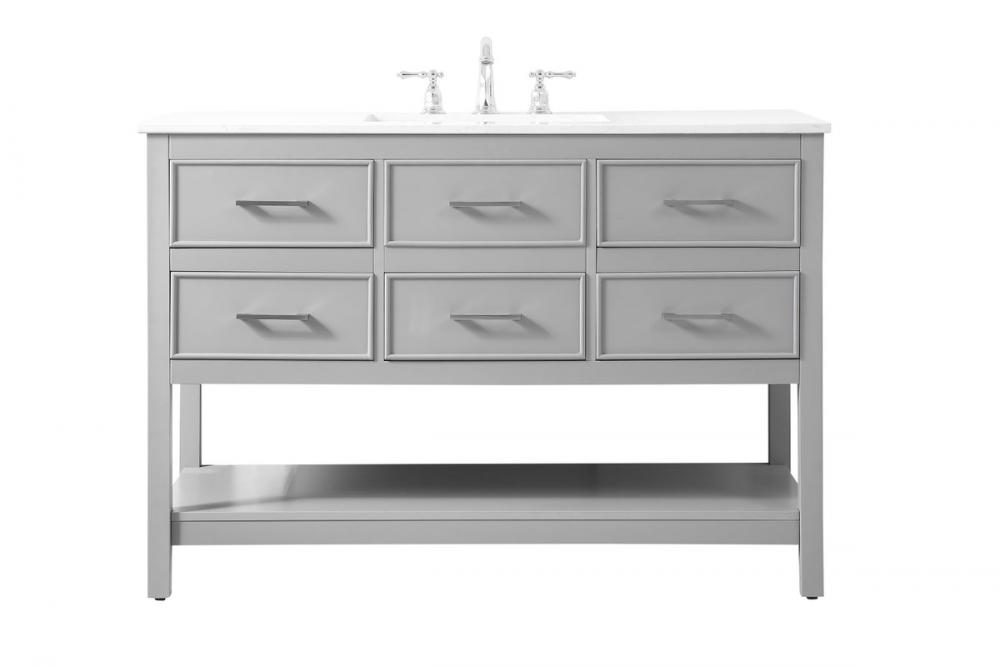 48 inch Single bathroom vanity in gray