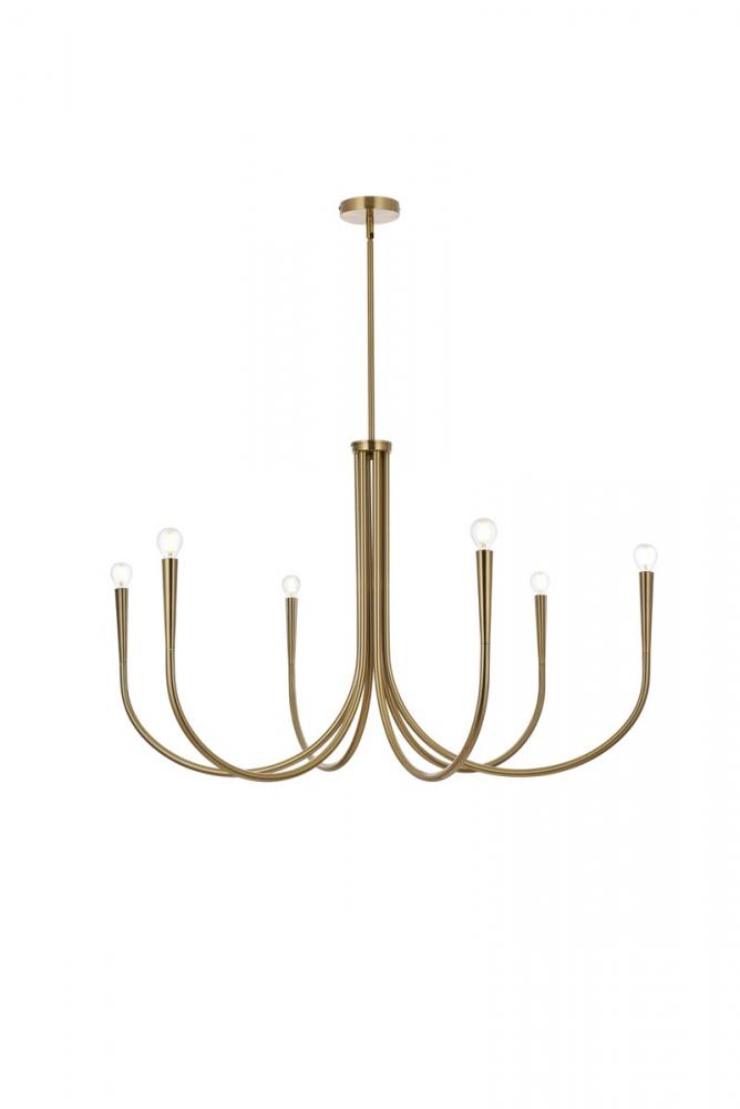 Layne 42 Inch Chandelier in Gold