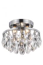 Elegant LD9805F10C(872) - Clara Collection Flush Mount D10in H7in Lt:3 Chrome Finish