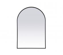 Elegant MR1A2740BLK - Metal Frame Arch Mirror 27x40 Inch in Black