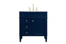 Elegant VF12532BL - 32 Inch Single Bathroom Vanity in Blue