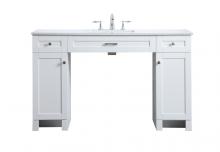 Elegant VF14954WH - 54 Inch Ada Compliant Bathroom Vanity in White