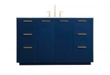 Elegant VF19454BL - 54 Inch SIngle Bathroom Vanity In Blue