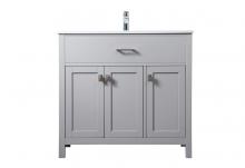 Elegant VF28836GR - 36 Inch SIngle Bathroom Vanity In Grey