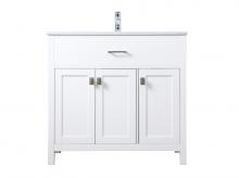 Elegant VF28836WH - 36 Inch SIngle Bathroom Vanity In White