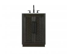 Elegant VF29024CO - 24 inch Single Bathroom Vanity in Chocolate Oak